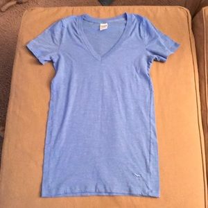 VS PINK V-Neck Short Sleeve T-Shirt